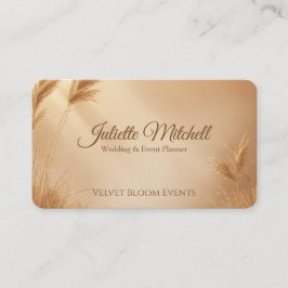Blush Wheat Wedding & Event Planner Business Card Visitenkarte