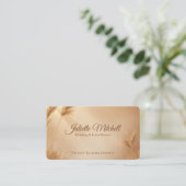 Blush Wheat Wedding & Event Planner Business Card Visitenkarte (Stehend Vorderseite)