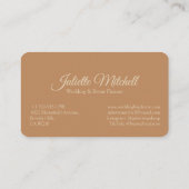 Blush Wheat Wedding & Event Planner Business Card Visitenkarte (Rückseite)
