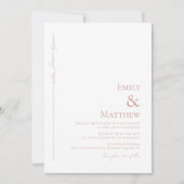 Blush Where Forever Begins Wedding Invitation Einladung (Vorderseite)