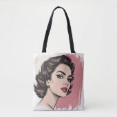 Blush Whisper Vintage Elegance Tote Tasche (Vorderseite)