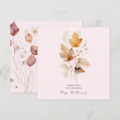 Blush Whispers Herbstflüstern Brautparty Danke II Einladung (Vorne/Hinten)