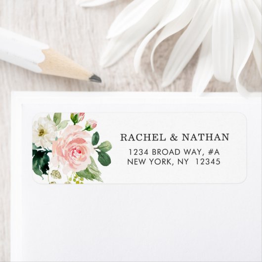 Blush White Blood Wasserfarbe Blumenadresse (Insitu)