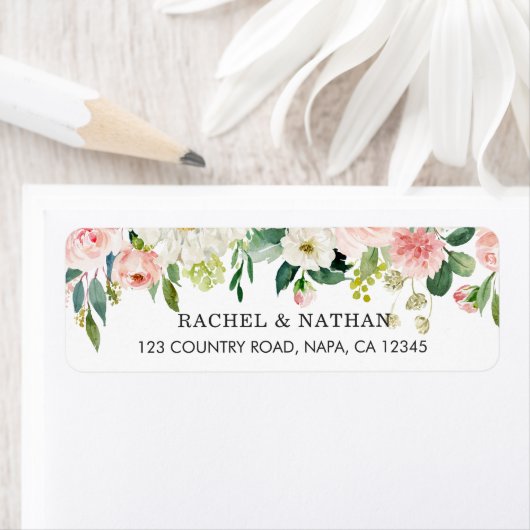 Blush White Blood Wasserfarbe Blumenadresse (Insitu)