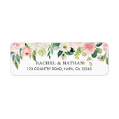 Blush White Blood Wasserfarbe Blumenadresse (Vorne)