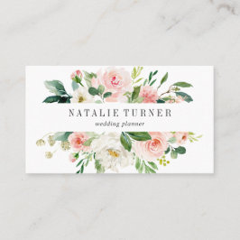 Blush White Blood Watercolor Business Card Visitenkarte