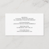 Blush White Bloom Floral Wedding Details Begleitkarte (Rückseite)