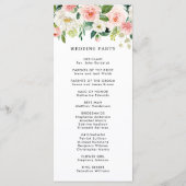 Blush White Bloom Floral Wedding Programm (Rückseite)