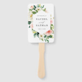 Blush White Bloom Floral Wedding Programm Fächer (Vorderseite)