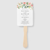 Blush White Bloom Floral Wedding Programm Fächer (Vorderseite)