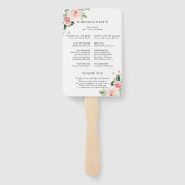Blush White Bloom Floral Wedding Programm Fächer (Rückseite)