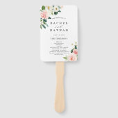 Blush White Bloom Floral Wedding Programm Fächer (Vorderseite)