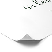 Blush White Bloom Gold Hexagon Begräbnis Willkomme Poster (Ecke)