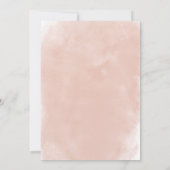 Blush & White Blume in der liebenden Gedenkbetreuu Einladung (Rückseite)