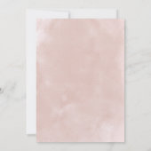 Blush & White Blume Schöne Hochzeit Einladung (Rückseite)