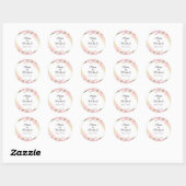Blush White Botanal Floral Wedding Stickers (Blatt)