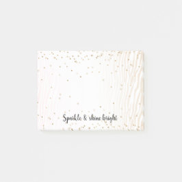 Blush White Cream Zebra Gold Confetti Sparkone     Post-it Klebezettel
