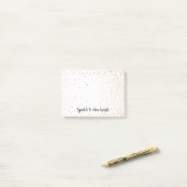 Blush White Cream Zebra Gold Confetti Sparkone Post-it Klebezettel (Auf Schreibtisch)