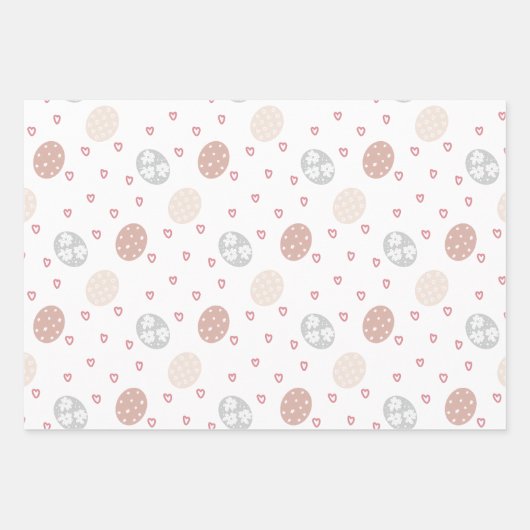 Blush & White Elegante Boho Ostern Geschenkpapier Set (Vorderseite 2)