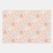 Blush & White Elegante Boho Ostern Geschenkpapier Set (Vorderseite)