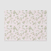 Blush White Floral Bridal Shower Seidenpapier (Vorderseite)