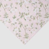 Blush White Floral Bridal Shower Seidenpapier (Ausschnitt)