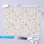 Blush White Floral Bridal Shower Seidenpapier (Handwerk)