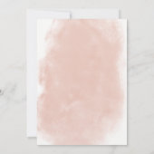 Blush & White Floral Watercolor Babydusche Einladung (Rückseite)