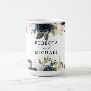 Blush & White Floral Wedding Party Kaffeetasse