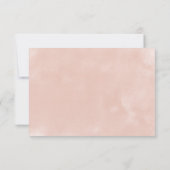 Blush & White Florals Elegante Moderne Hochzeit RSVP Karte (Rückseite)