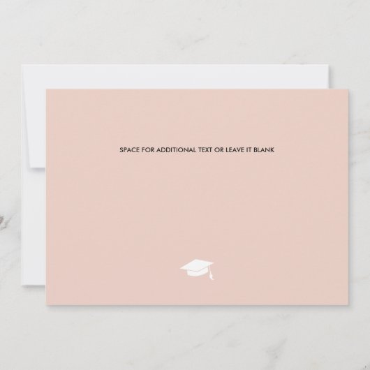 Blush White Foto Graduation Party 2023 Einladung (Rückseite)