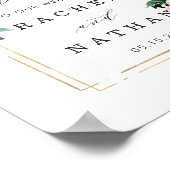 Blush White Frame Blumenzange Begrüßungszeichen Poster (Ecke)