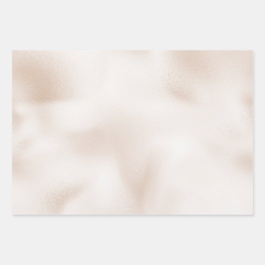 Blush White Glam Glitzer Geschenkpapier Set (Vorderseite)