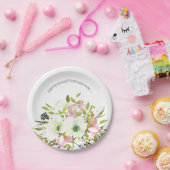 Blush & White & Gold Splash mit Offerte Hochzeit Pappteller (Party)