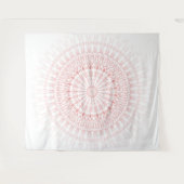 Blush White Mandala Wandteppich (Vorderseite (Horizontal))