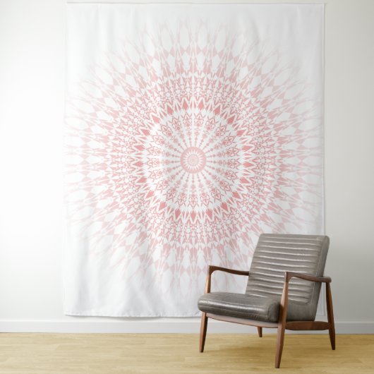 Blush White Mandala Wandteppich (Beispiel)