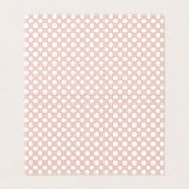 Blush & White Polka Dots Potluck Dish Recipe Cards Visitenkarten (Innenseite Aufgefaltet)