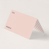 Blush & White Polka Dots Potluck Dish Recipe Cards Visitenkarten (Rückseite)