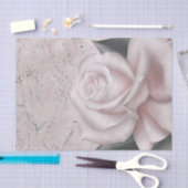 Blush White Rose Glam Modernes Brautparty aus Marm Seidenpapier (Handwerk)
