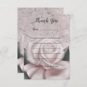 Blush White Rose Glam Modernes Shabby Chic aus Mar Dankeskarte (Vorne/Hinten)