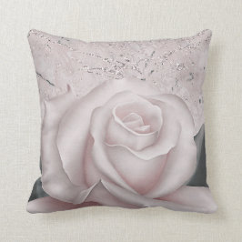 Blush White Rose Glam Modernes Shabby Chic aus Mar Kissen