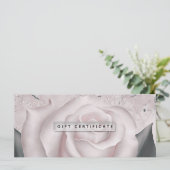 Blush White Rose Modernes Geschenkgutschein (Stehend Vorderseite)