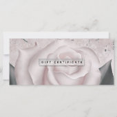 Blush White Rose Modernes Geschenkgutschein (Vorderseite)