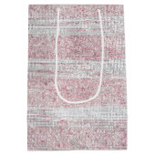 Blush White Sparkle Geburtstag Mittlere Geschenktüte (Rückseite)