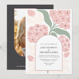Blush Wiese Abstrakte Florale Moderne Frühlingshoc Einladung