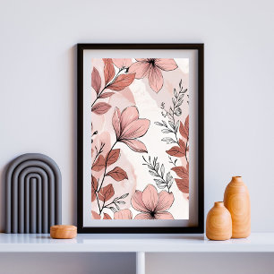 Blush Wiesenmuster Poster