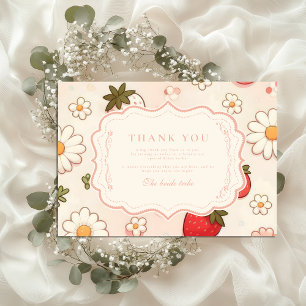 Blush Wildblume Berry Brautparty Dankeskarte