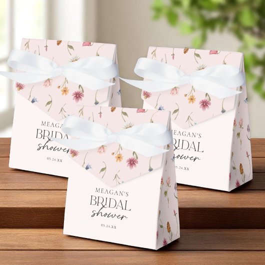 Blush Wildblume Brautparty Geschenk Geschenkschachtel