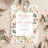 Blush Wildblume Einladung zum Geburtstag