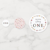 Blush Wildblume Girl 1. Geburtstag Party Konfetti (Rückseiten)